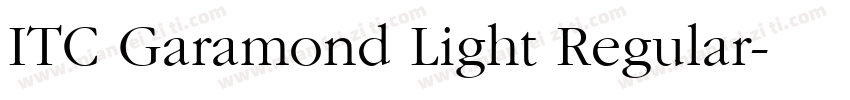 ITC Garamond Light Regular字体转换